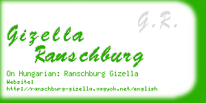 gizella ranschburg business card